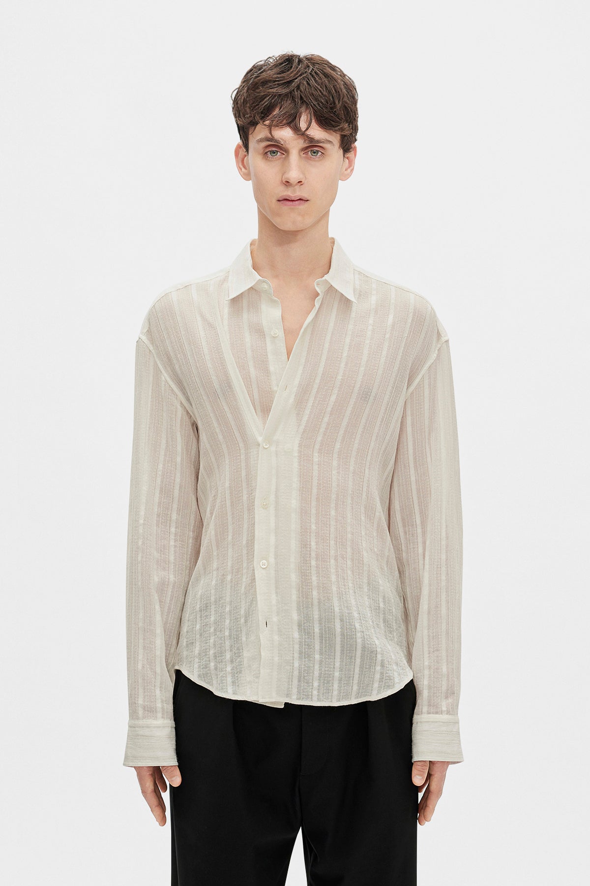 Isak Twisted Light Dobby Stripe Shirt