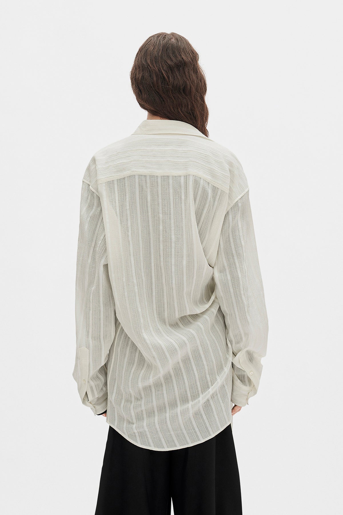 Ebba Dobby Stripe Shirt with Adjustable Strap