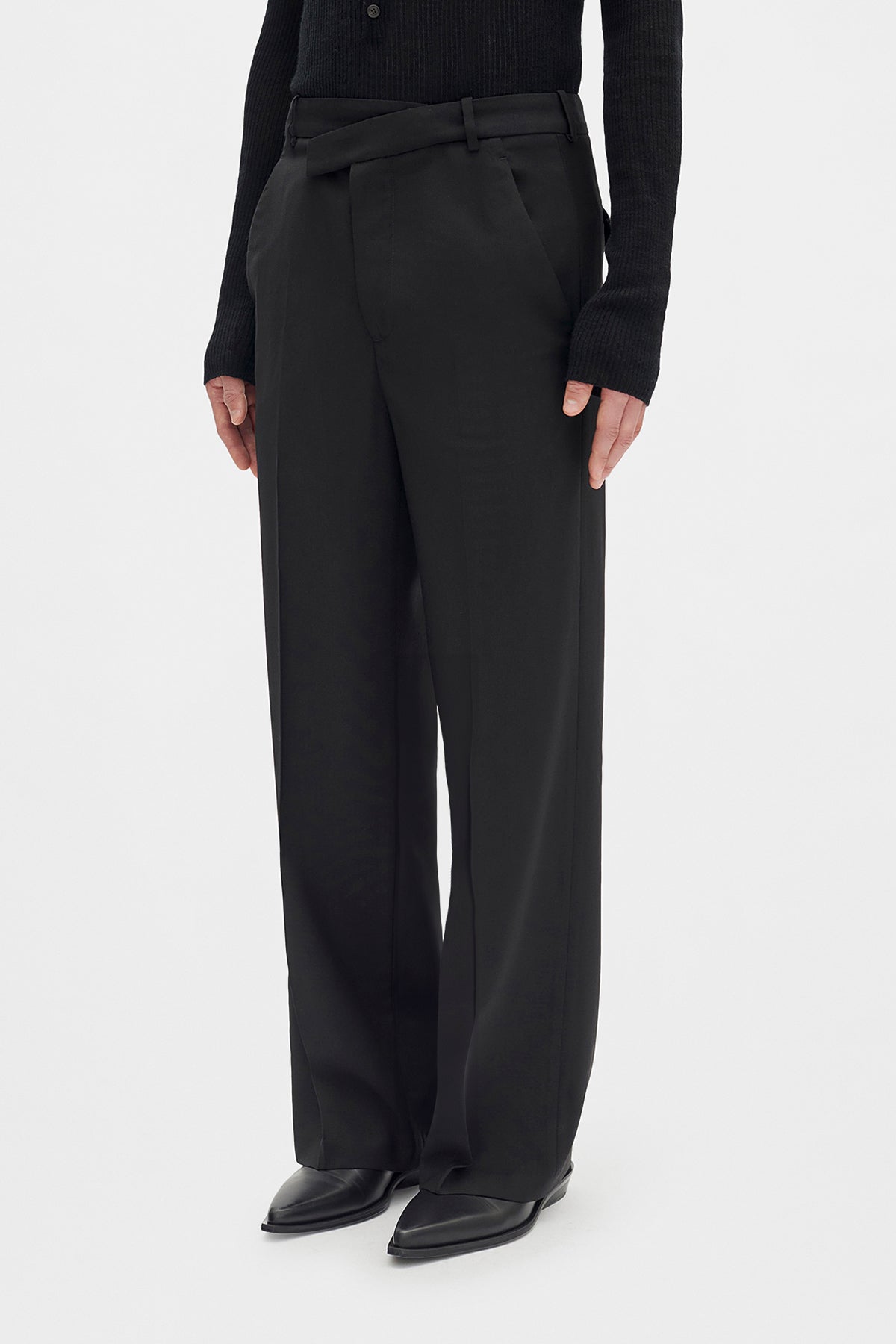 Ann Demeulemeester リネンパンツ XXS アンドゥムルメステールのワイドレッグパンツ | HUES 福岡