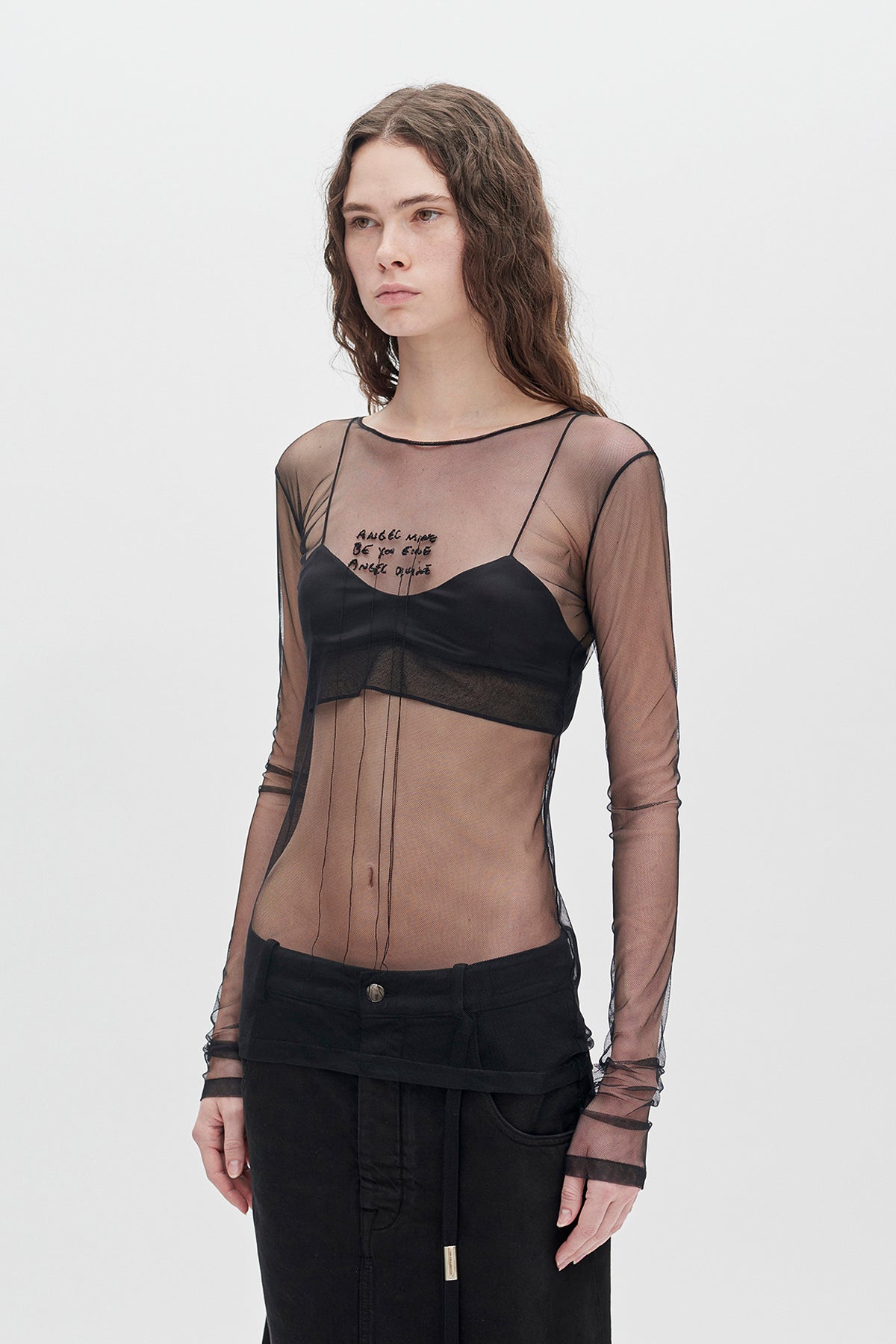 ANN DEMEULEMEESTER シースルートップス Fiene ''Angel Divine'' Long Sleeve T-Shirt – Ann Demeulemeester