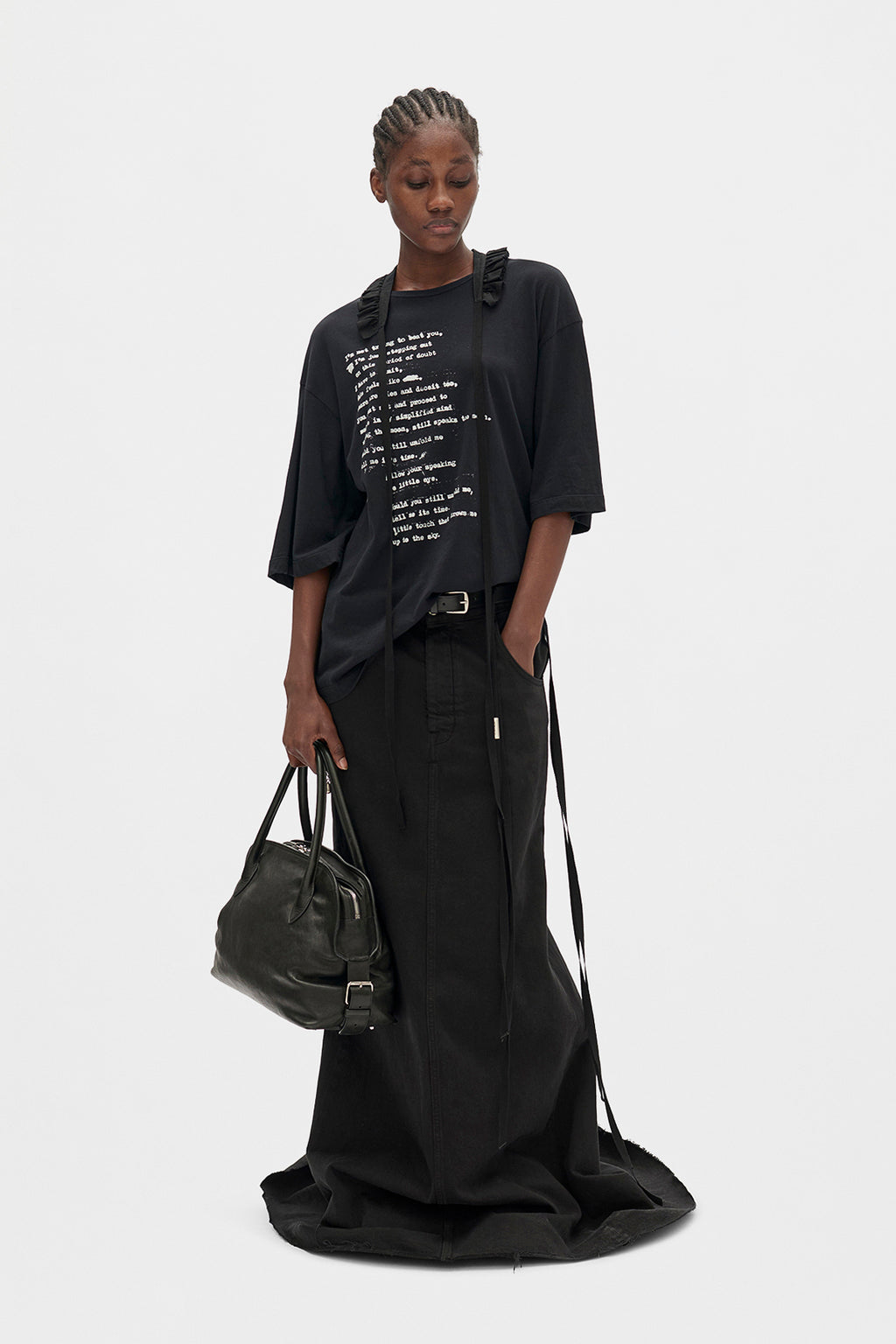 Agapi Printed High Comfort T-Shirt with Detachable Collar