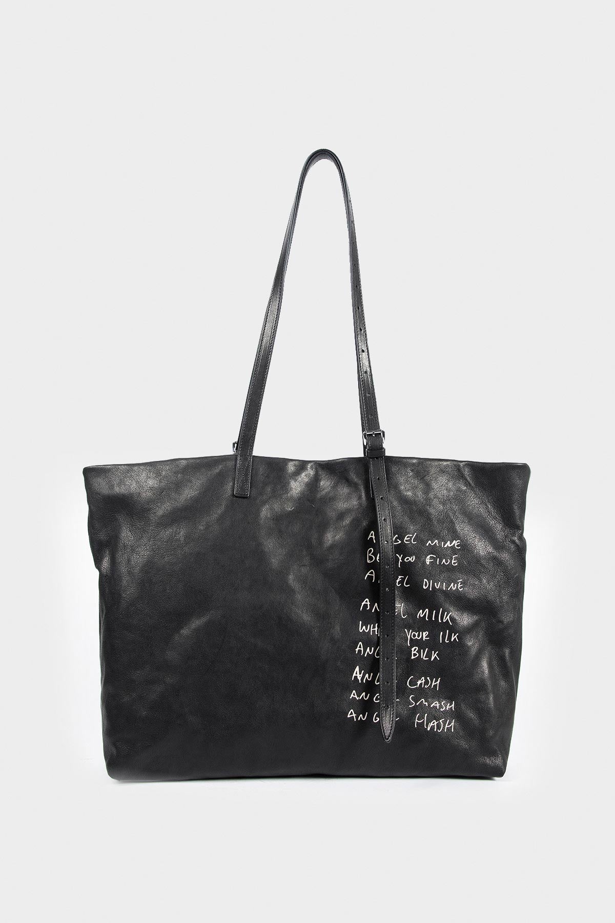 ANN DEMEULEMEESTER leather tote bag BK 【公式通販】