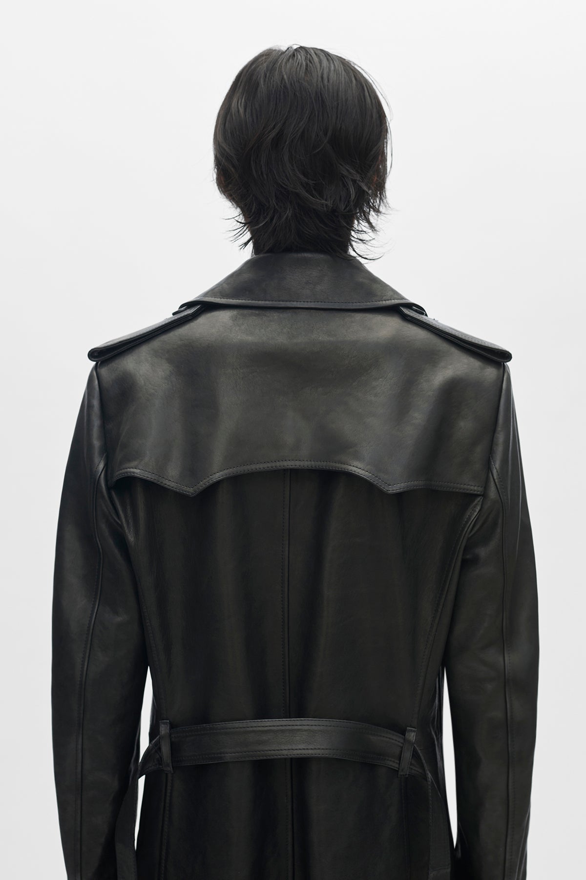 ANN DEMEULEMEESTER　カウルネックダブルブレストコート ANN DEMEULEMEESTER カウルネックダブルブレストコート ANN