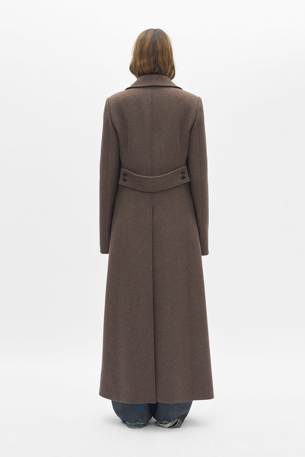 Agniet Long Fitted Double Breasted Coat