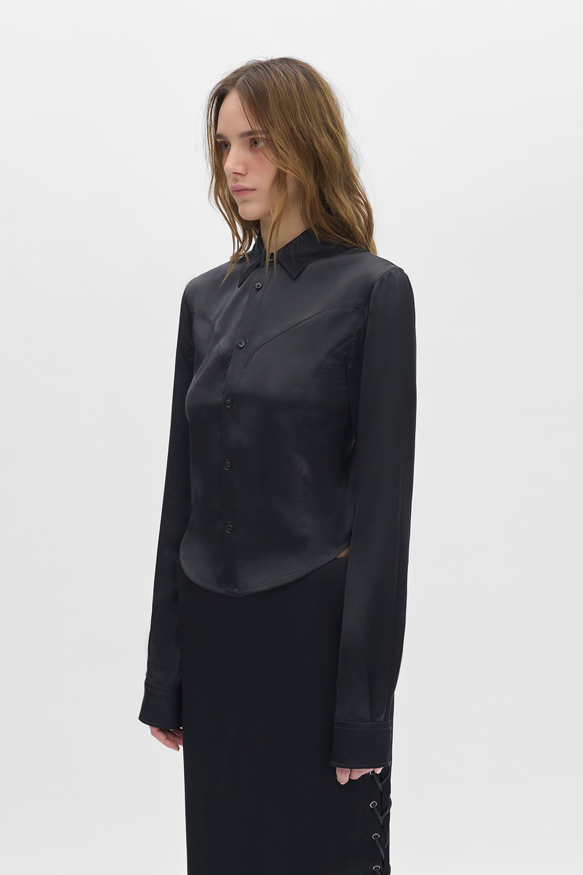 Drika Fitted Shirt with Western Cut