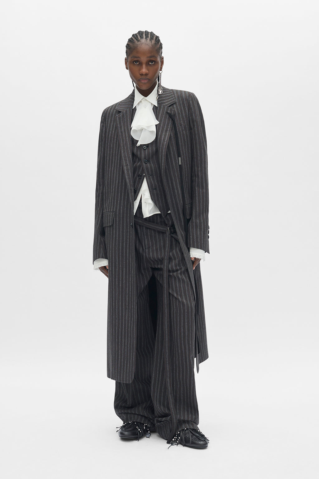 Nare Slim Fit Ruffle Shirt