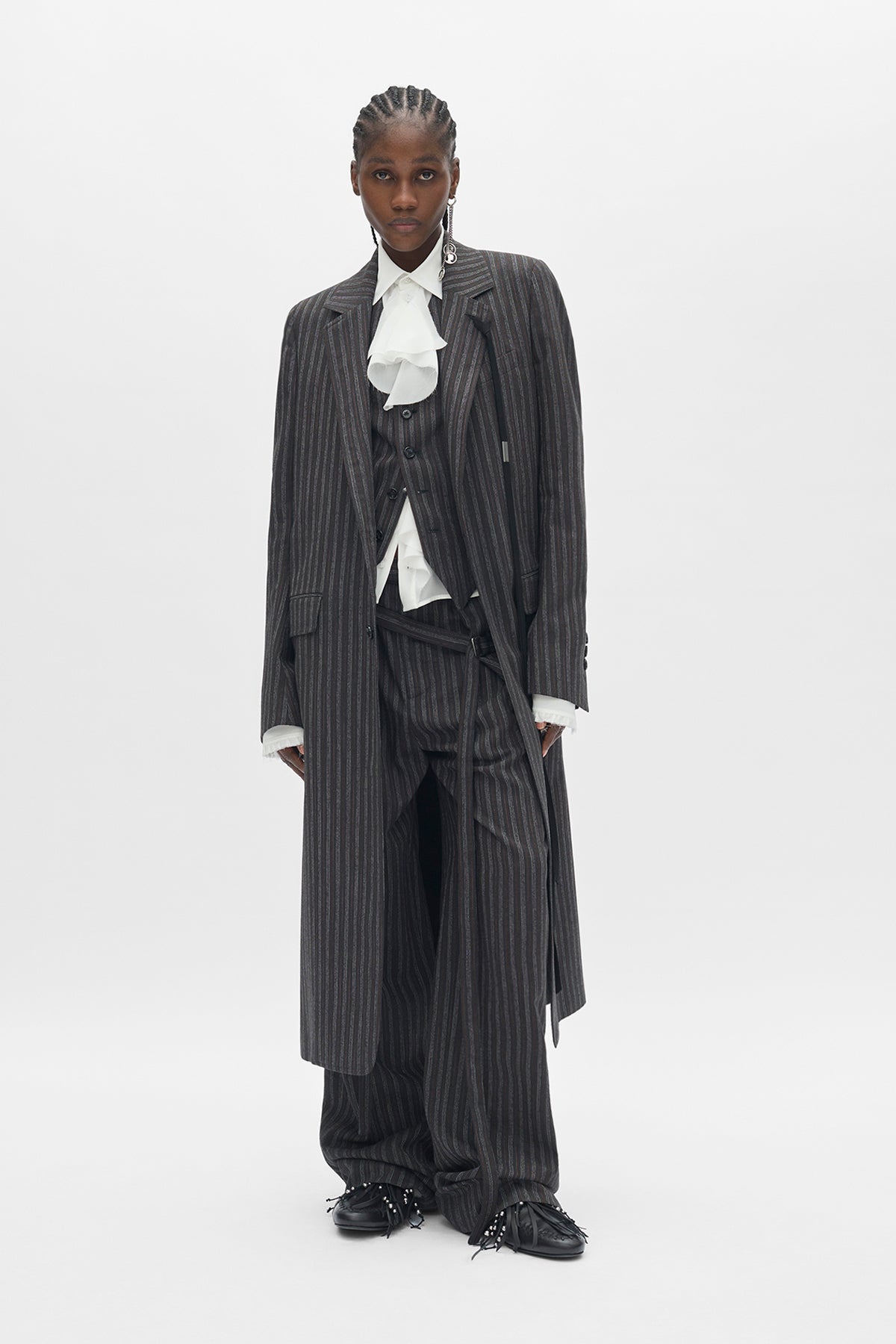 Nare Slim Fit Ruffle Shirt