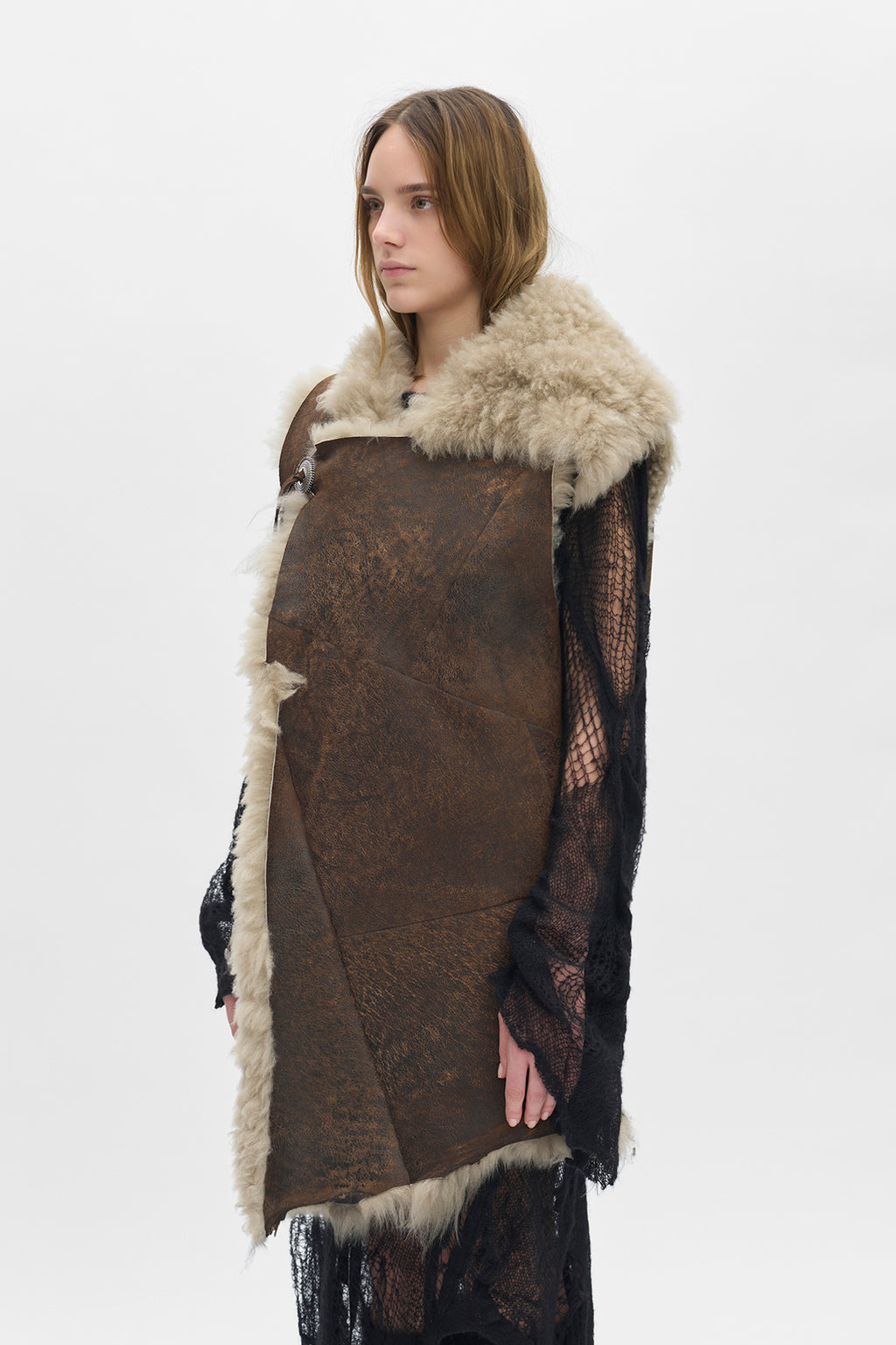 Aleid Asymmetric Fur Waistcoat