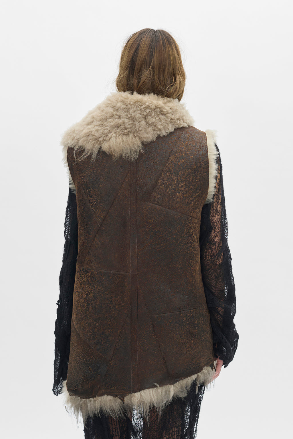 Aleid Asymmetric Fur Waistcoat