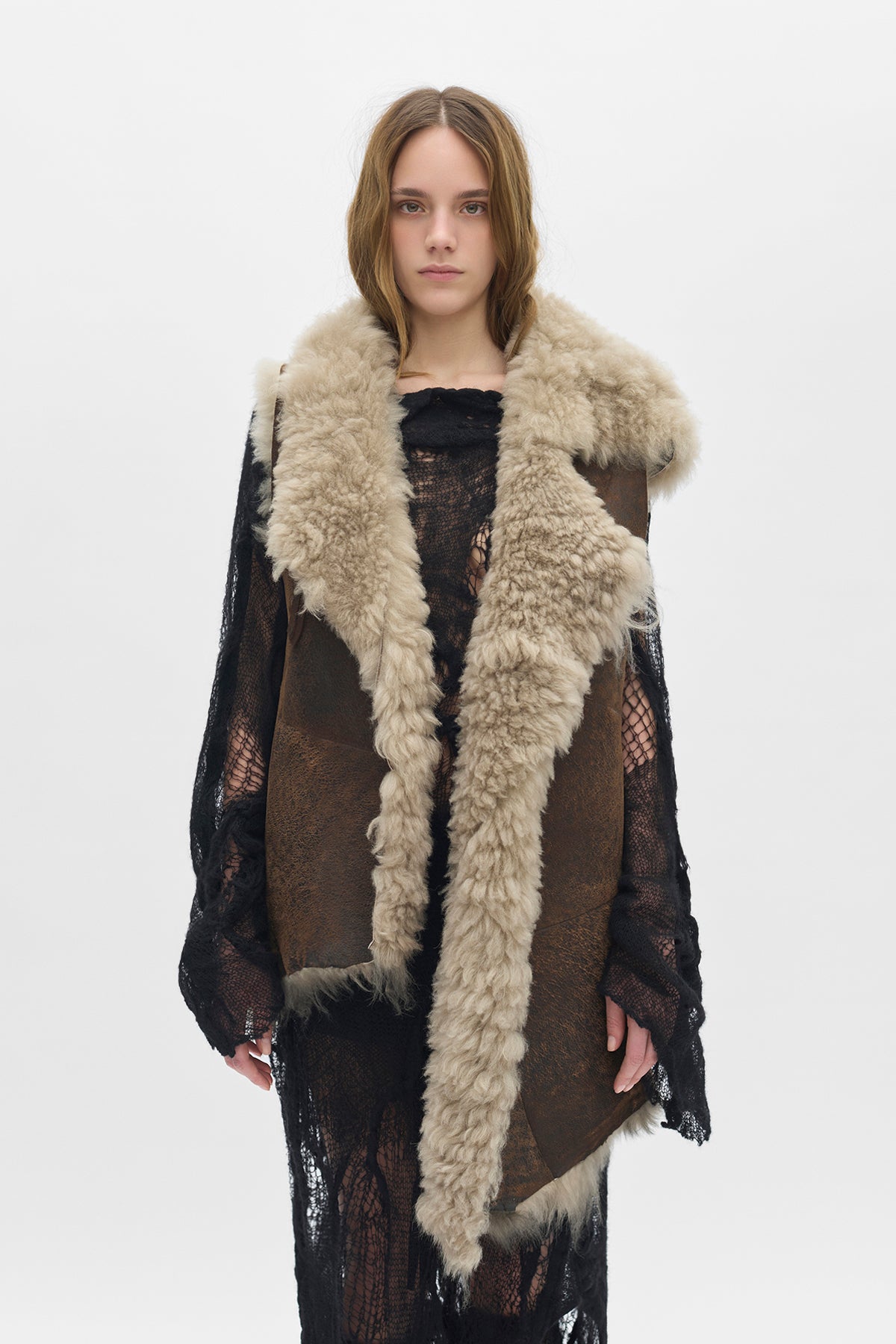 Aleid Asymmetric Fur Waistcoat – Ann Demeulemeester