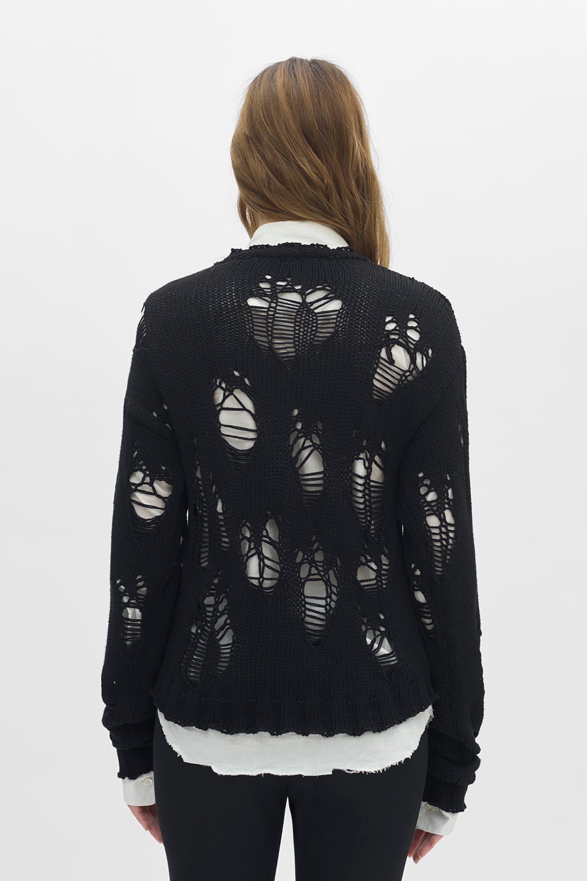 Digna Distressed Comfort Crew Neck Sweater