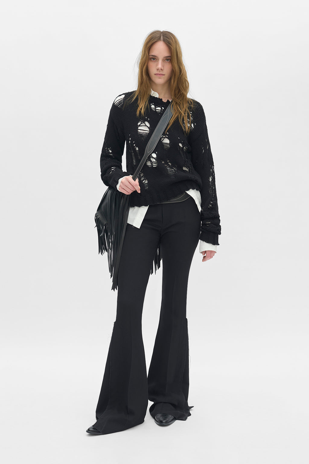 Digna Distressed Comfort Crew Neck Sweater