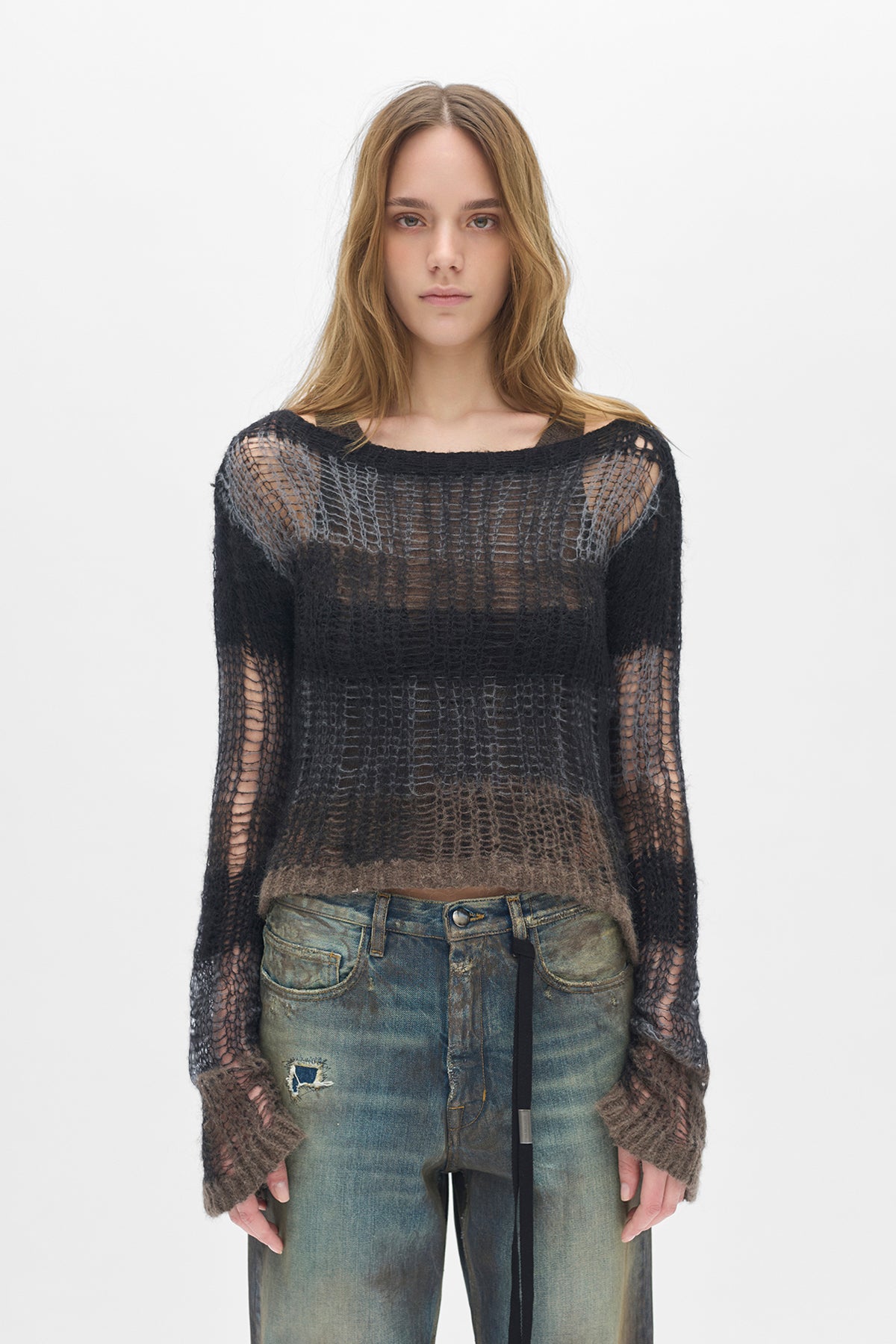 Leocadie Slim Fit Open Neck Sweater