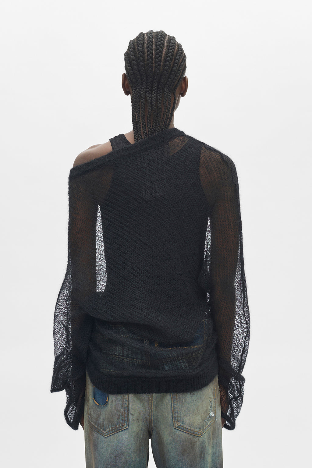 Dolfine Bias Cut Dropped Shoulder Sweater