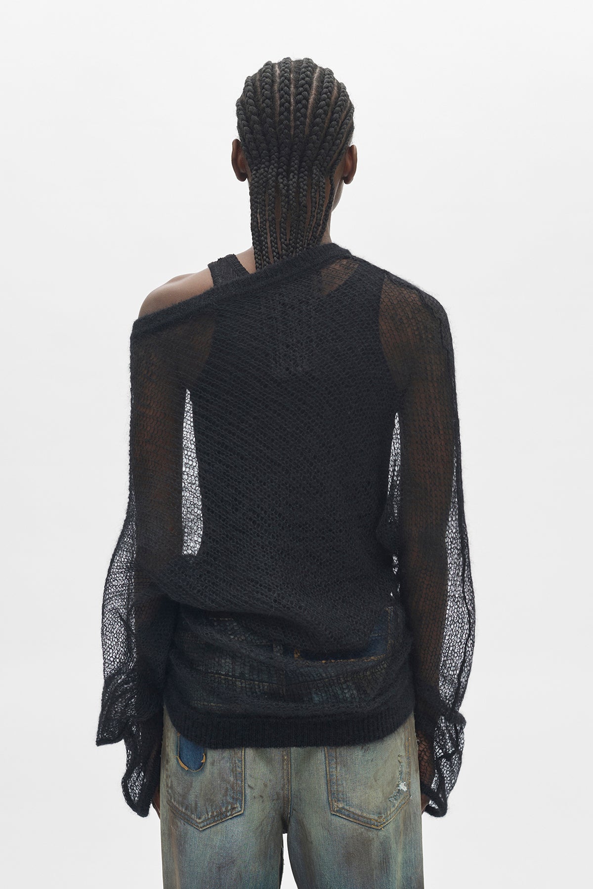 Dolfine Bias Cut Dropped Shoulder Sweater