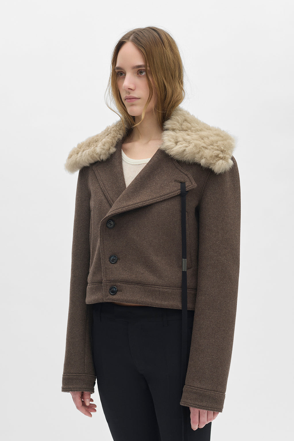 Wiebke Wool and Shearling Perfecto