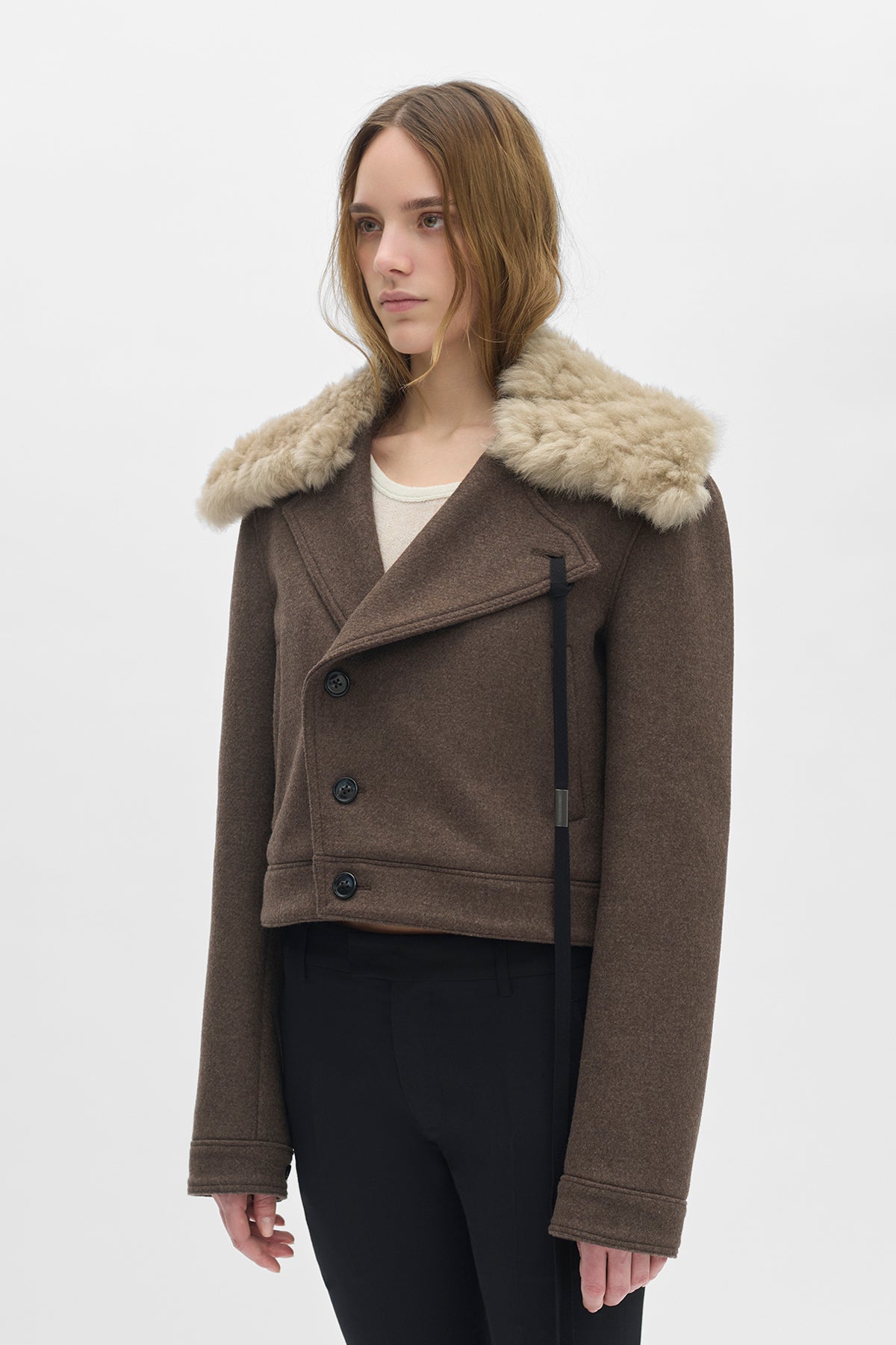 Wiebke Wool and Shearling Perfecto
