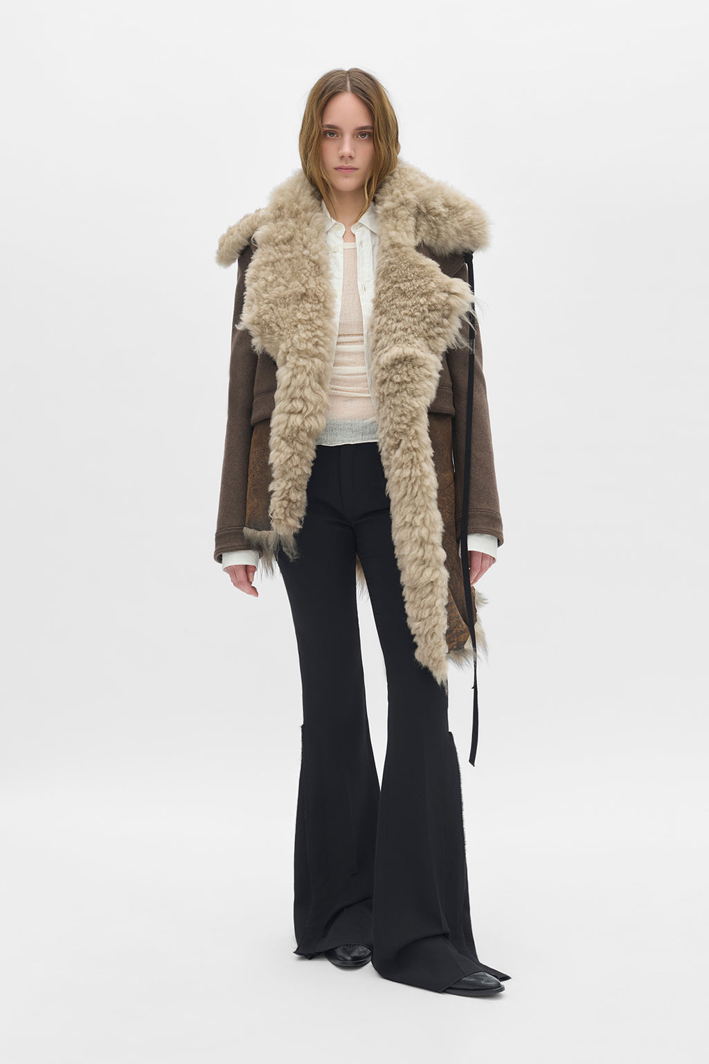 Wiebke Wool and Shearling Perfecto