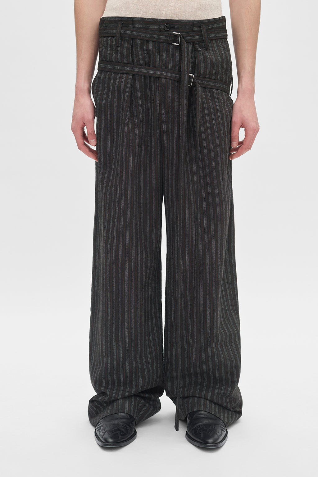 Woubrecht High Comfort Double Belted Trousers