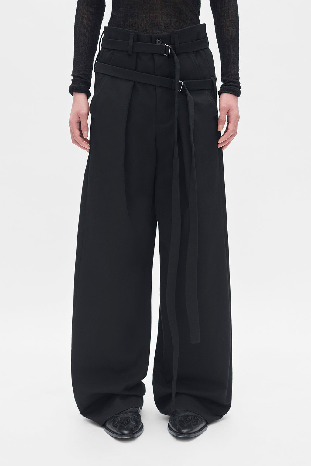 Woubrecht High Comfort Double Belted Trouser
