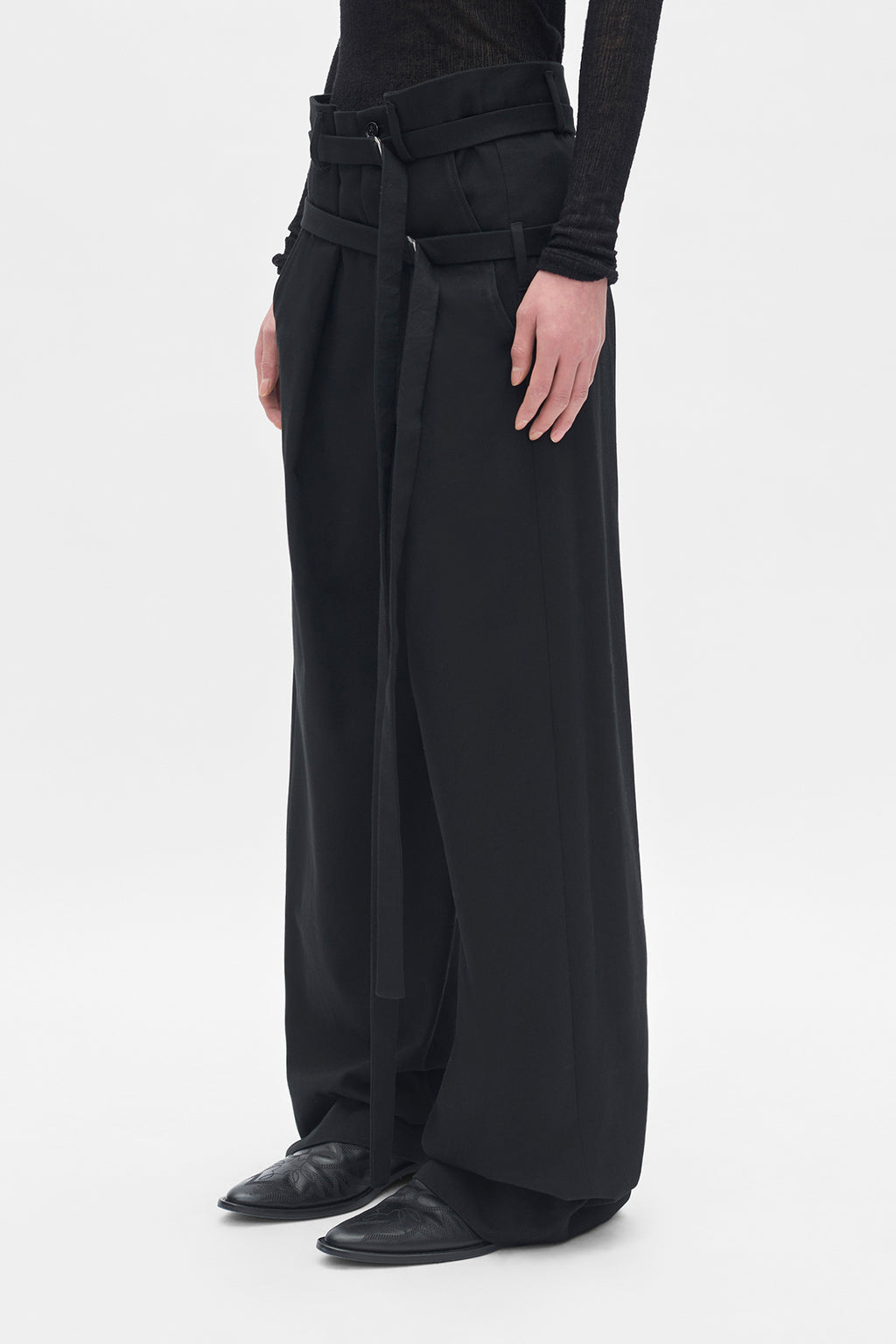 Woubrecht High Comfort Double Belted Trouser