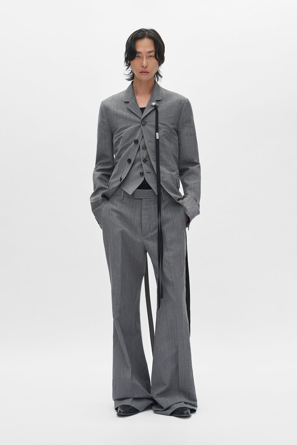 Marcelino Comfort Trousers with Metal Buckle Belt