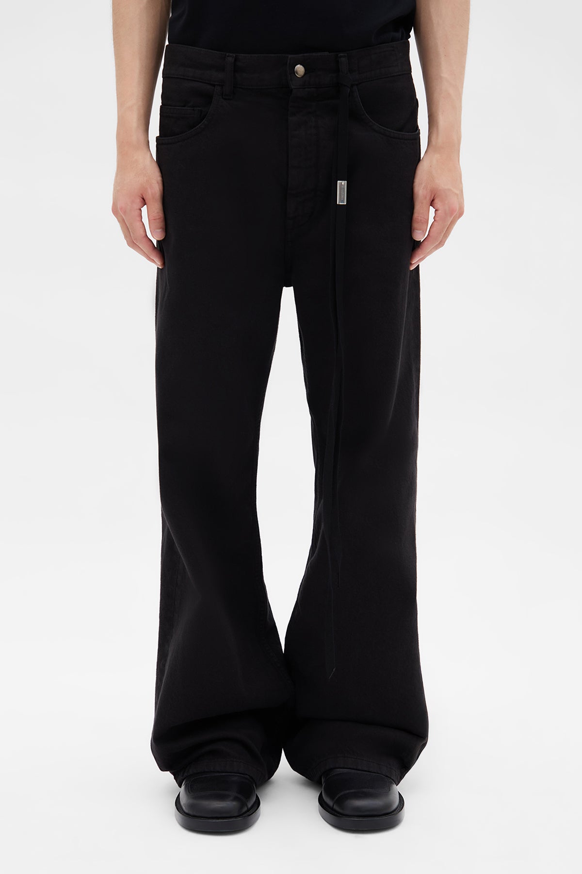 Modest 5 Pockets Relaxed Flared Trousers
