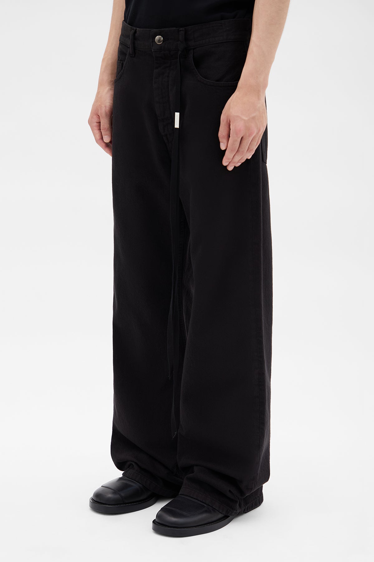 Modest 5 Pockets Relaxed Flared Trousers
