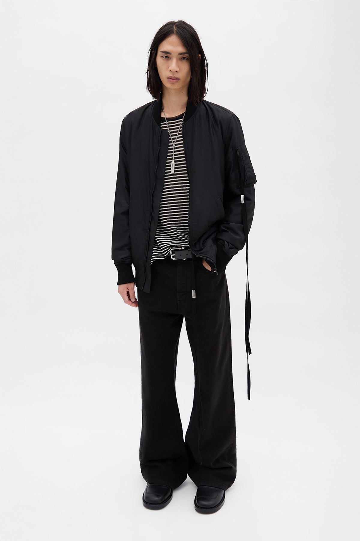Modest 5 Pockets Relaxed Flared Trousers