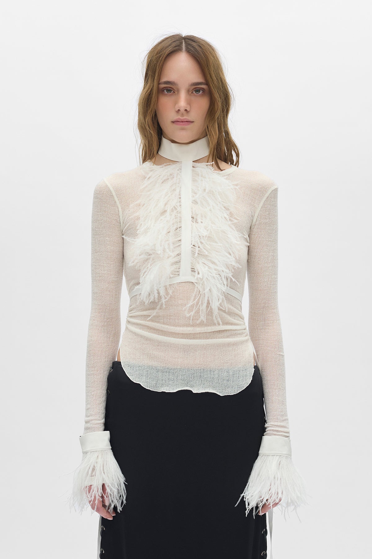 Vaya Cuffs With Frisee Feather – Ann Demeulemeester