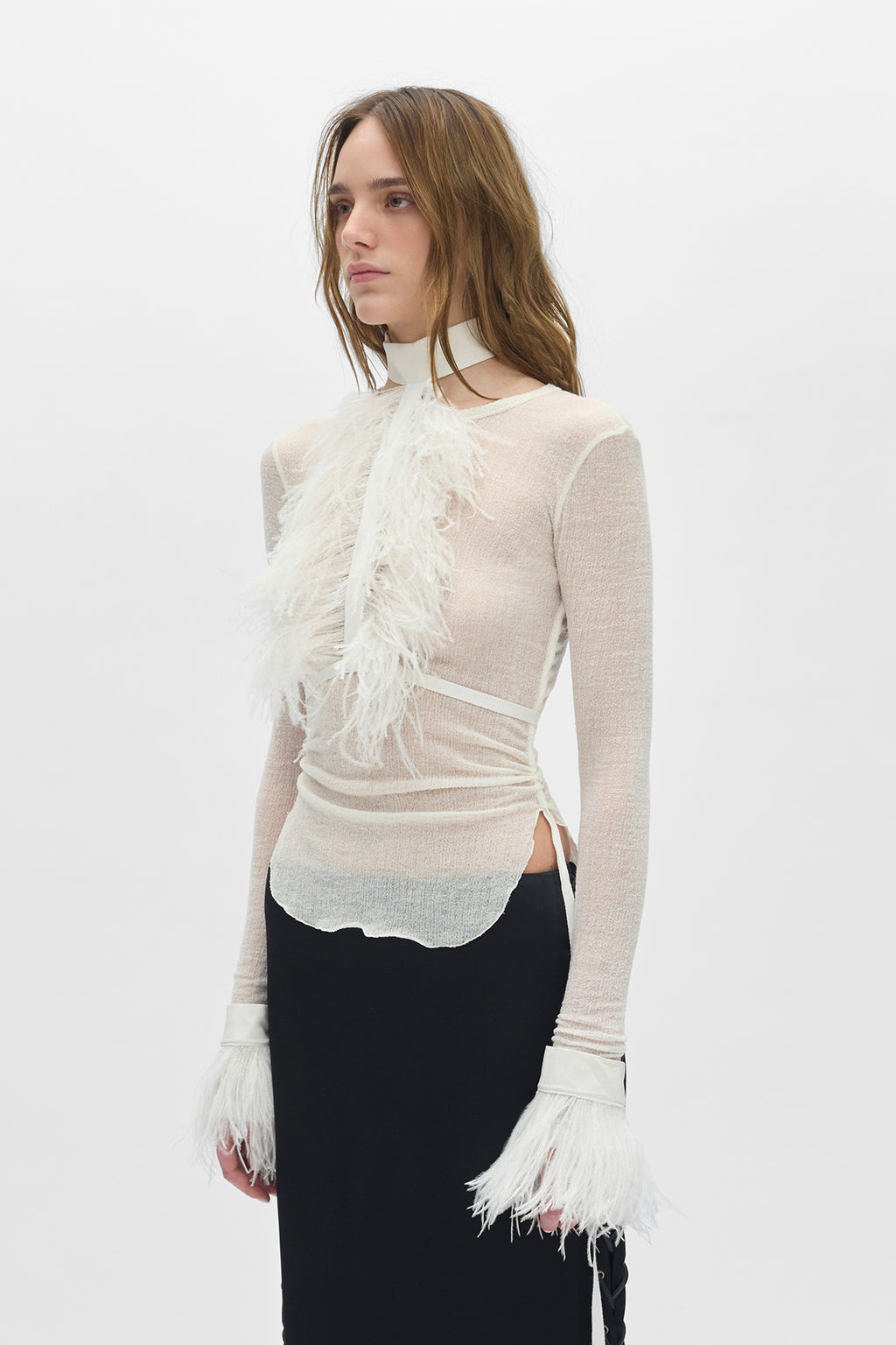 Vaya Cuffs With Frisee Feather