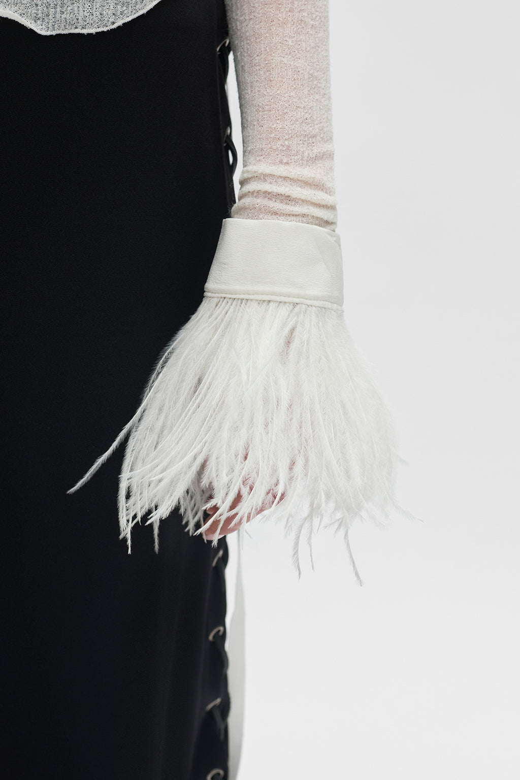 Vaya Cuffs With Frisee Feather