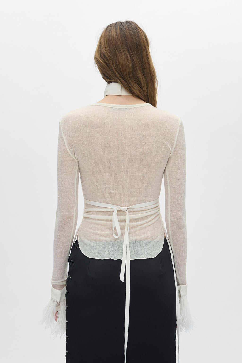 Vaya Cuffs With Frisee Feather