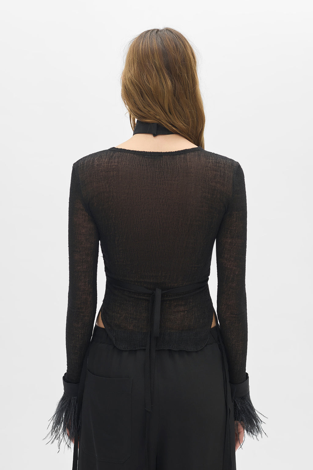 Vaya Cuffs With Frisee Feather