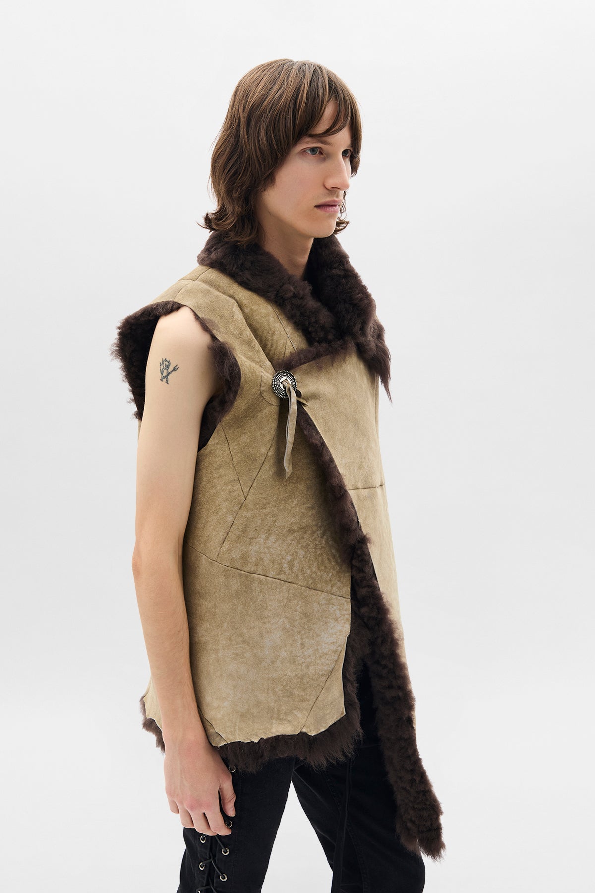 Addie Asymmetric Fur Waistcoat