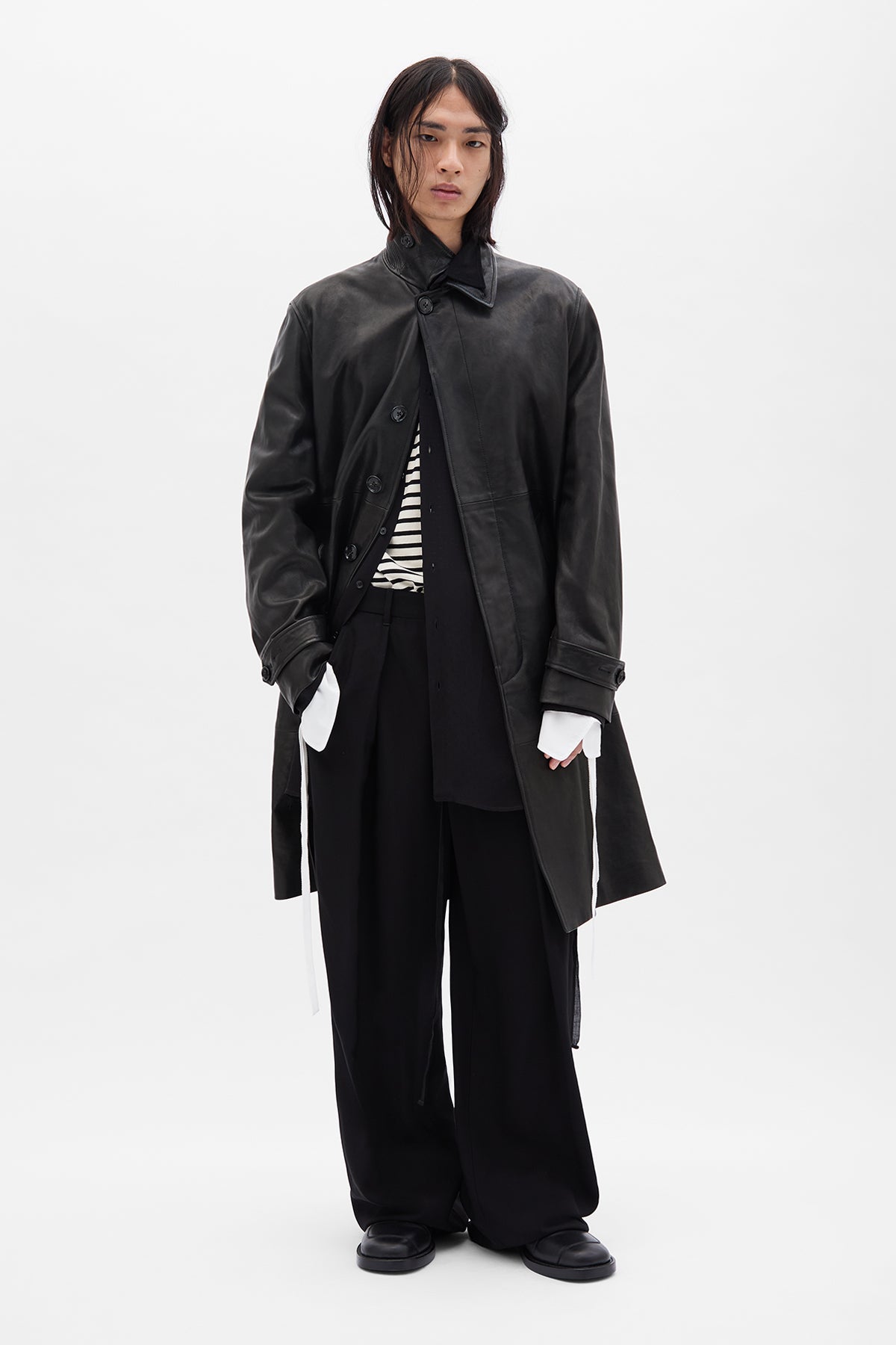 ANN DEMEULEMEESTER ブラック トレンチコート S Woman Coats – Ann Demeulemeester
