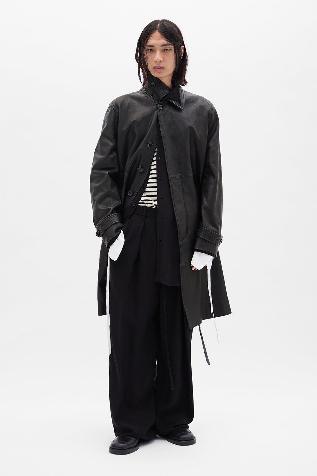 Pantalon plissé à jambes larges Botel 