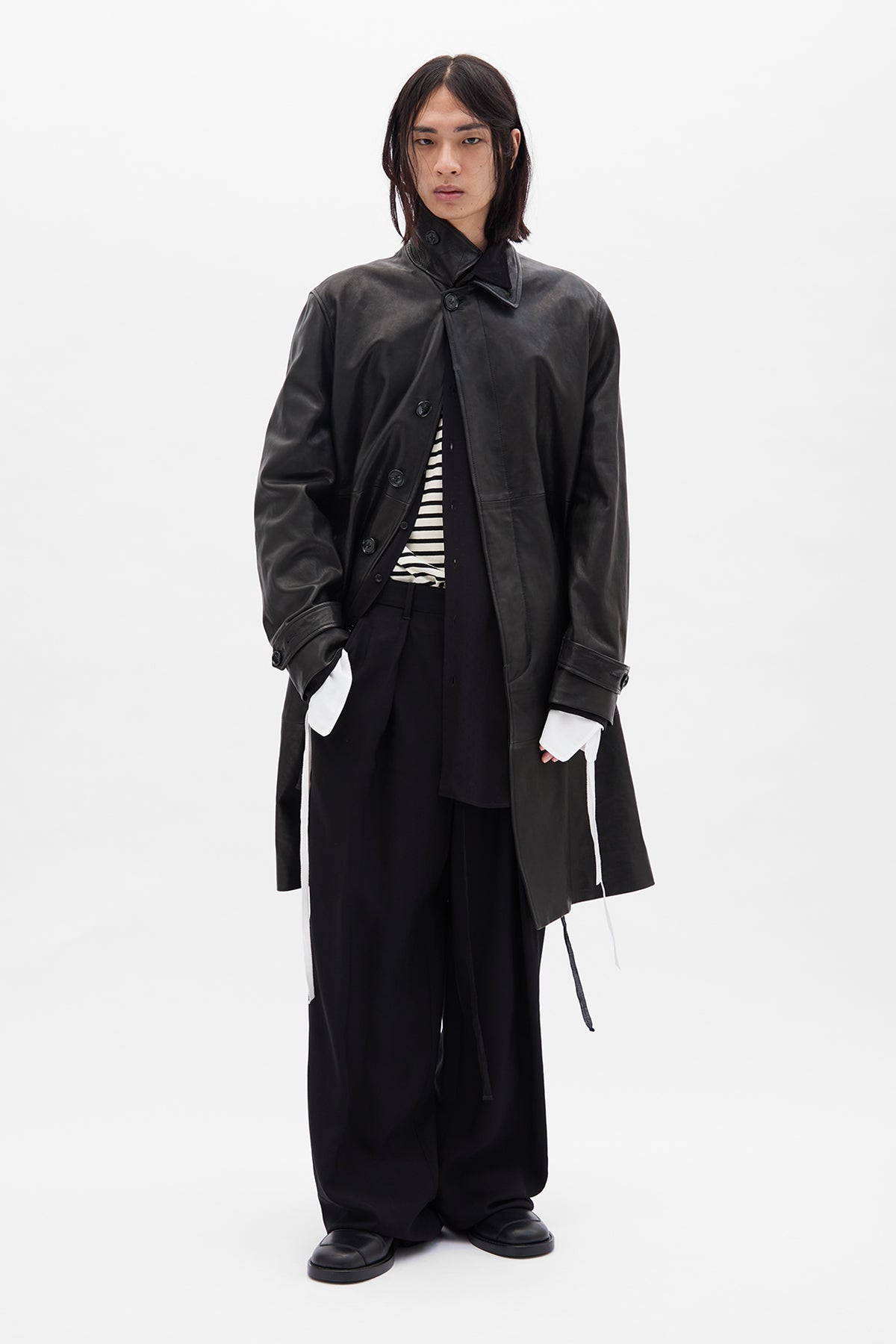 Botel Weit geschnittene plissierte Hosen 