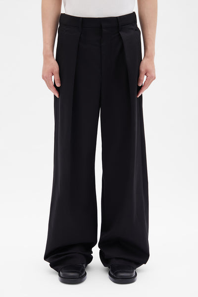 ANN DEMEULEMEESTER ワイドテーパードパンツ B0013735-FA709-099_1_grande.