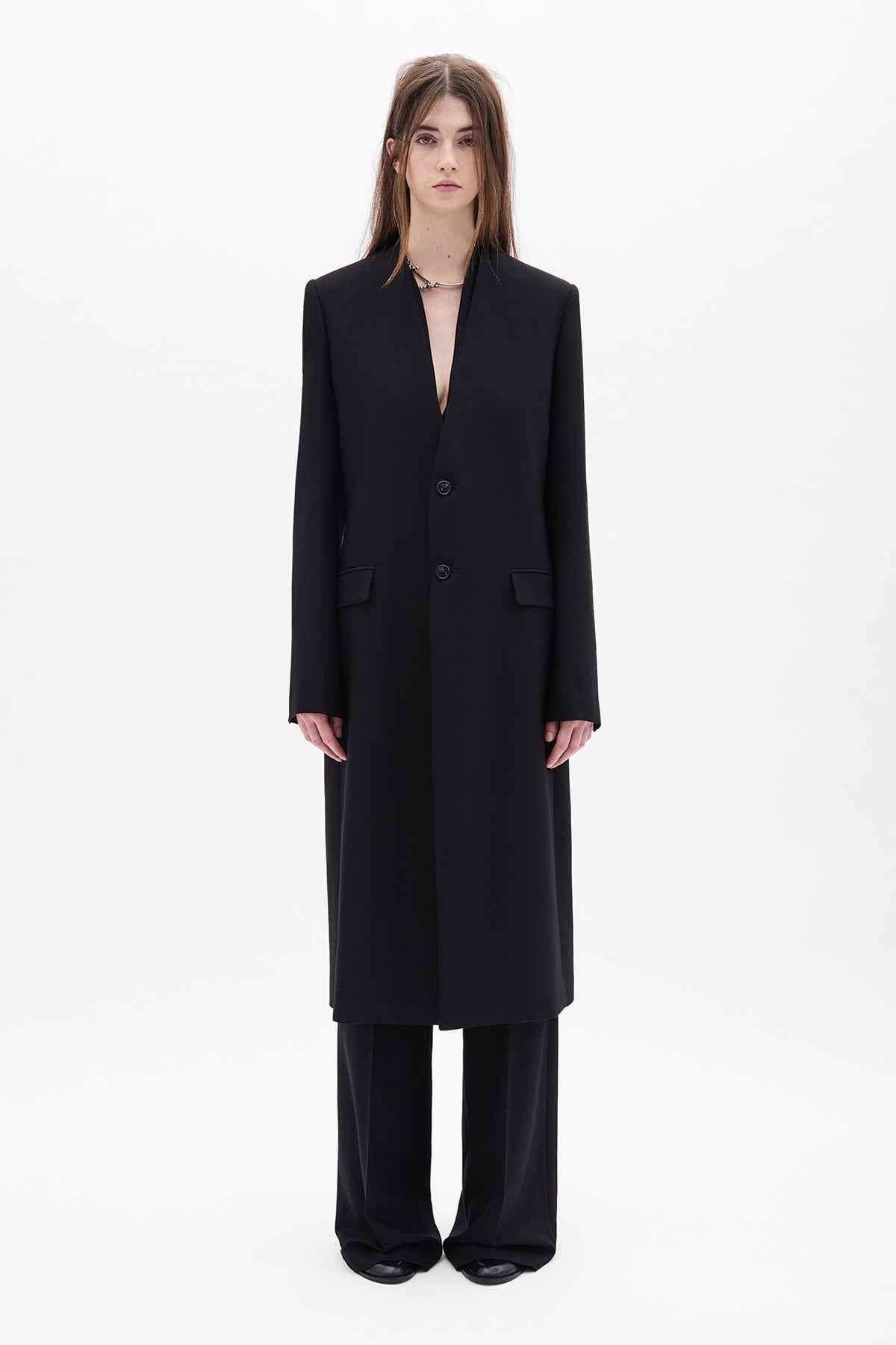 ANN DEMEULEMEESTER ブラック トレンチコート S Woman Coats – Ann Demeulemeester