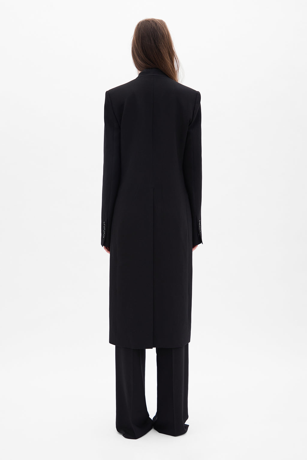 Manteau droit sans col Kaat 