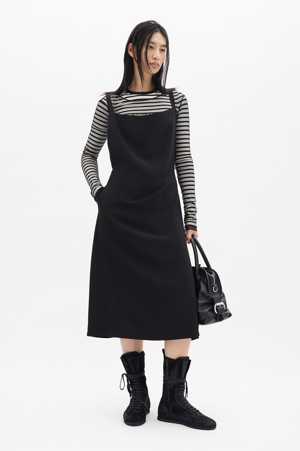 Desi Midi Schürzen-Wickelkleid 