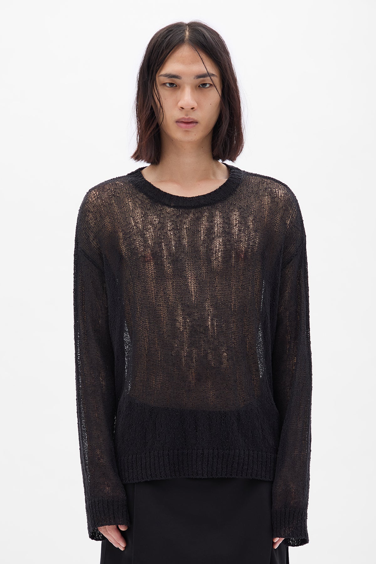 トップス Ann Demeulemeester Blion Sheer Sweater Joas Comfort Crew Neck Sweater – Ann Demeulemeester