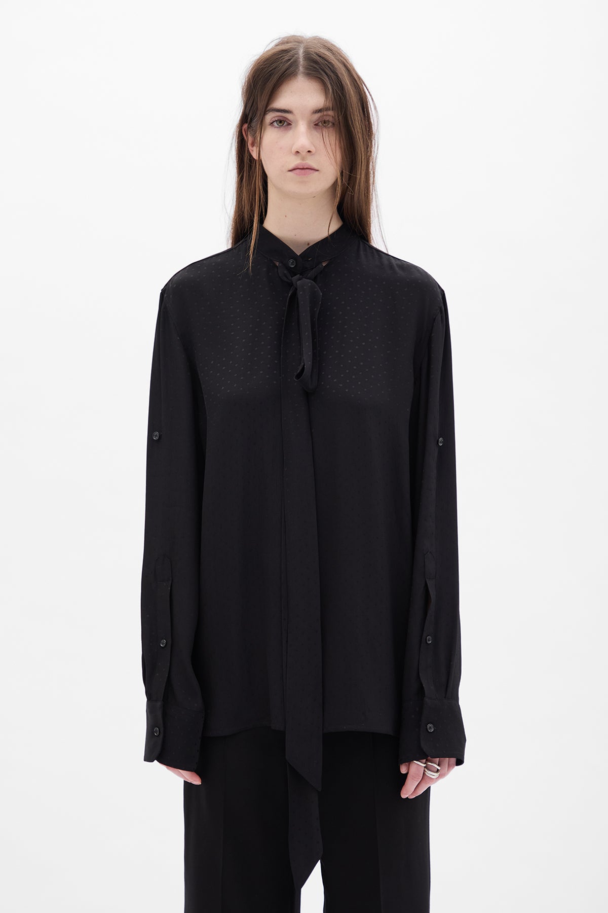 Dien Stand Collar Long Shirt
