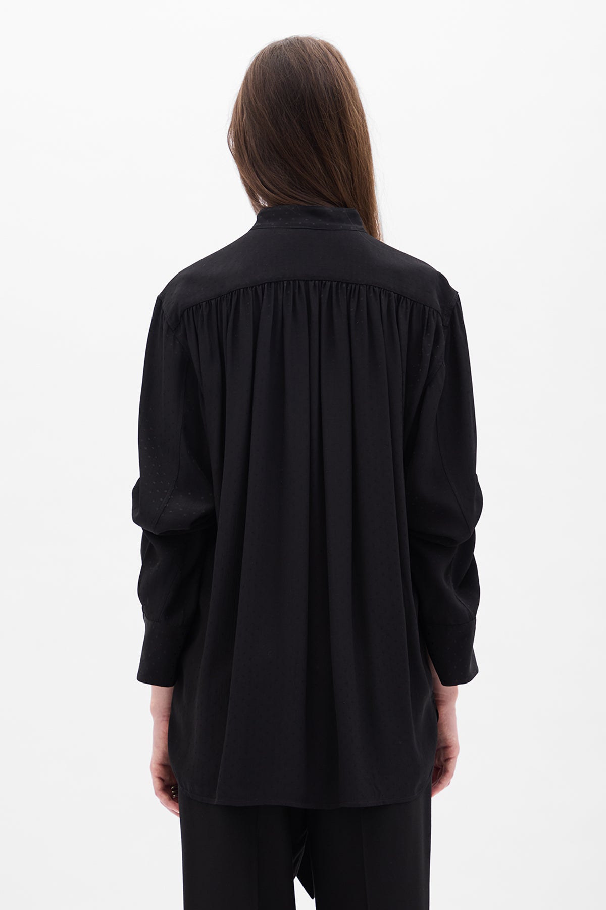 Dien Stand Collar Long Shirt