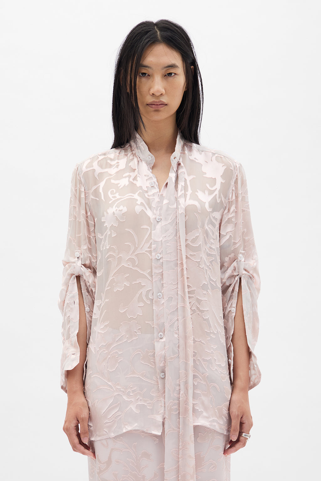 Dien Stand Collar Long Shirt
