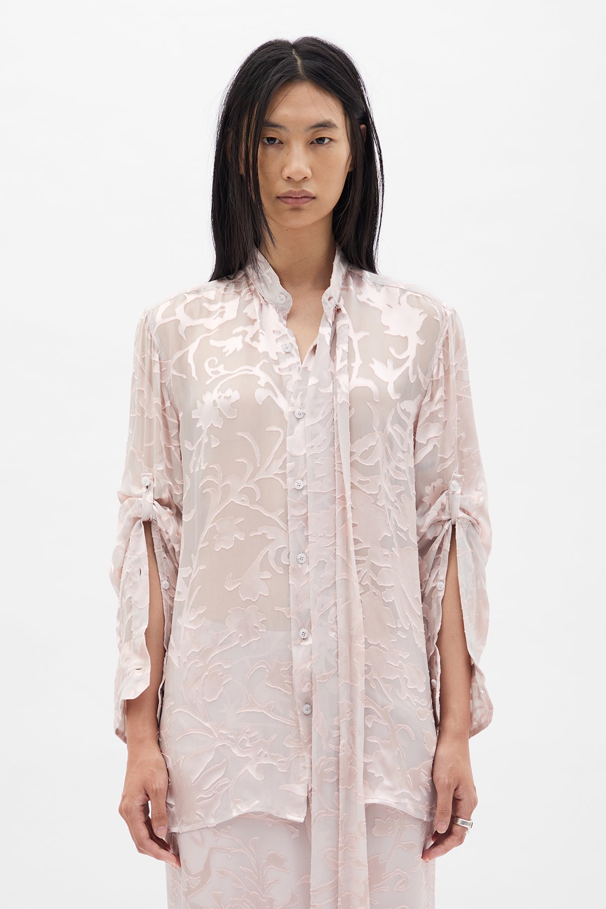 Dien Stand Collar Long Shirt