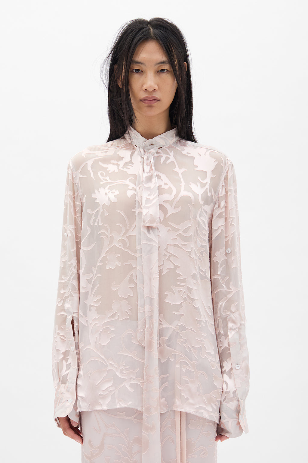 Dien Stand Collar Long Shirt