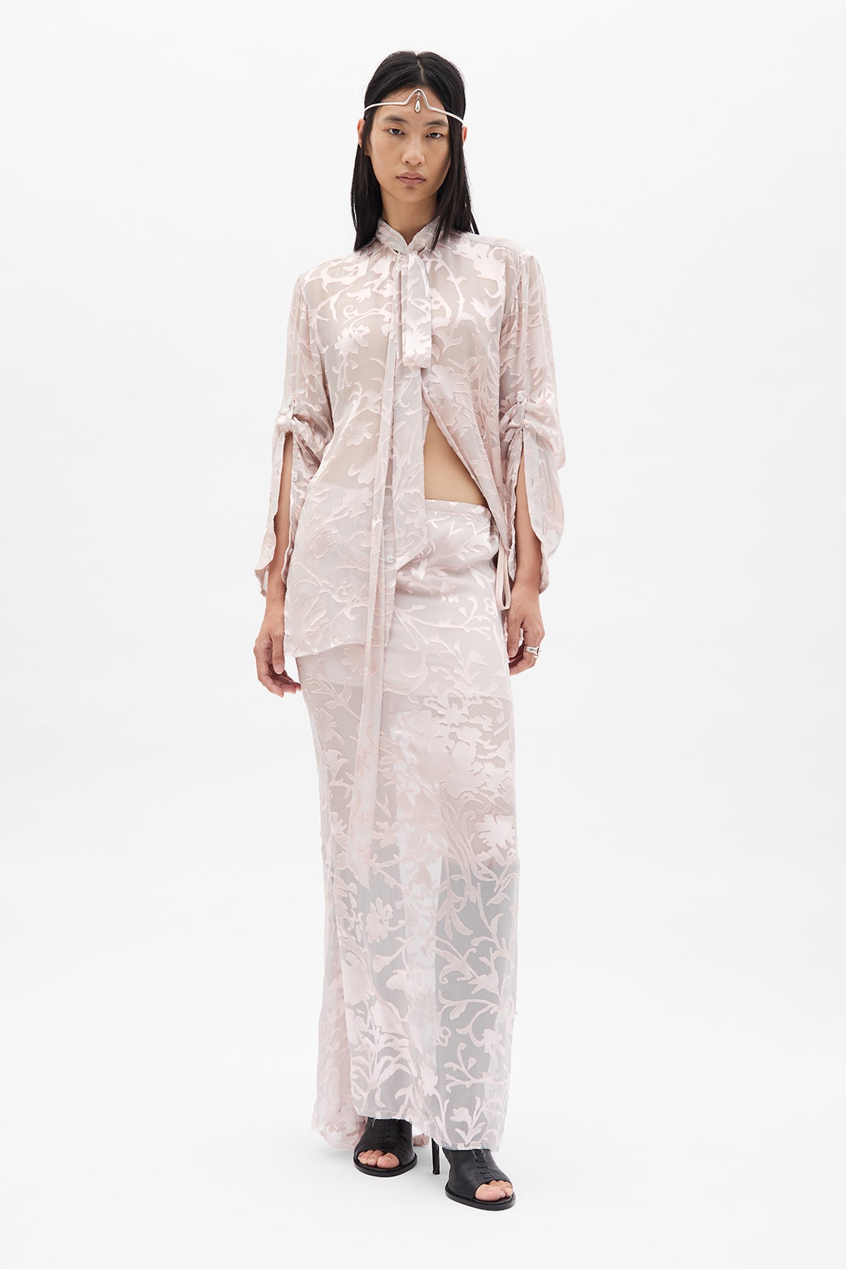 Dien Stand Collar Long Shirt