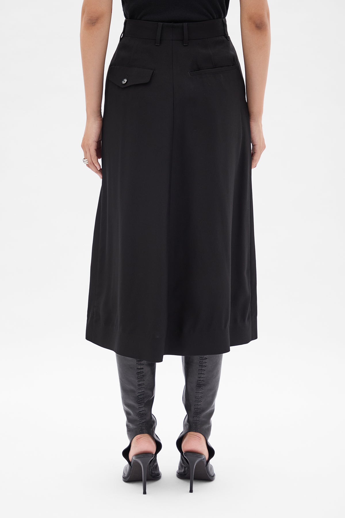 Yura Midi "A" Line Pleated Skirt